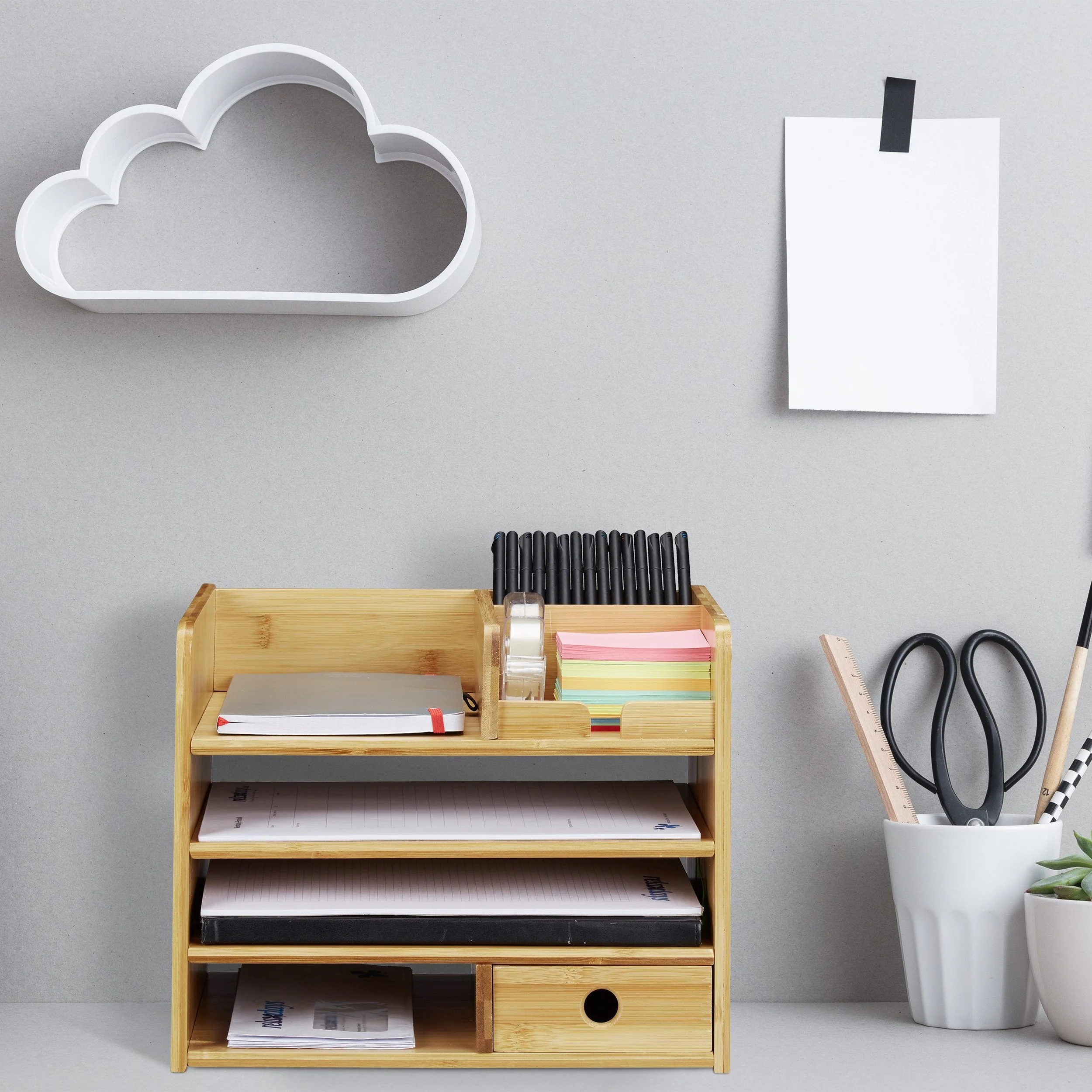RELAXDAYS Organizer Schreibtisch Organizer Bambus