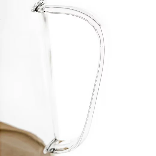 SUNAY Ölspender Set 3 teilig aus Glas mit Bambusdeckel und Untersetzer