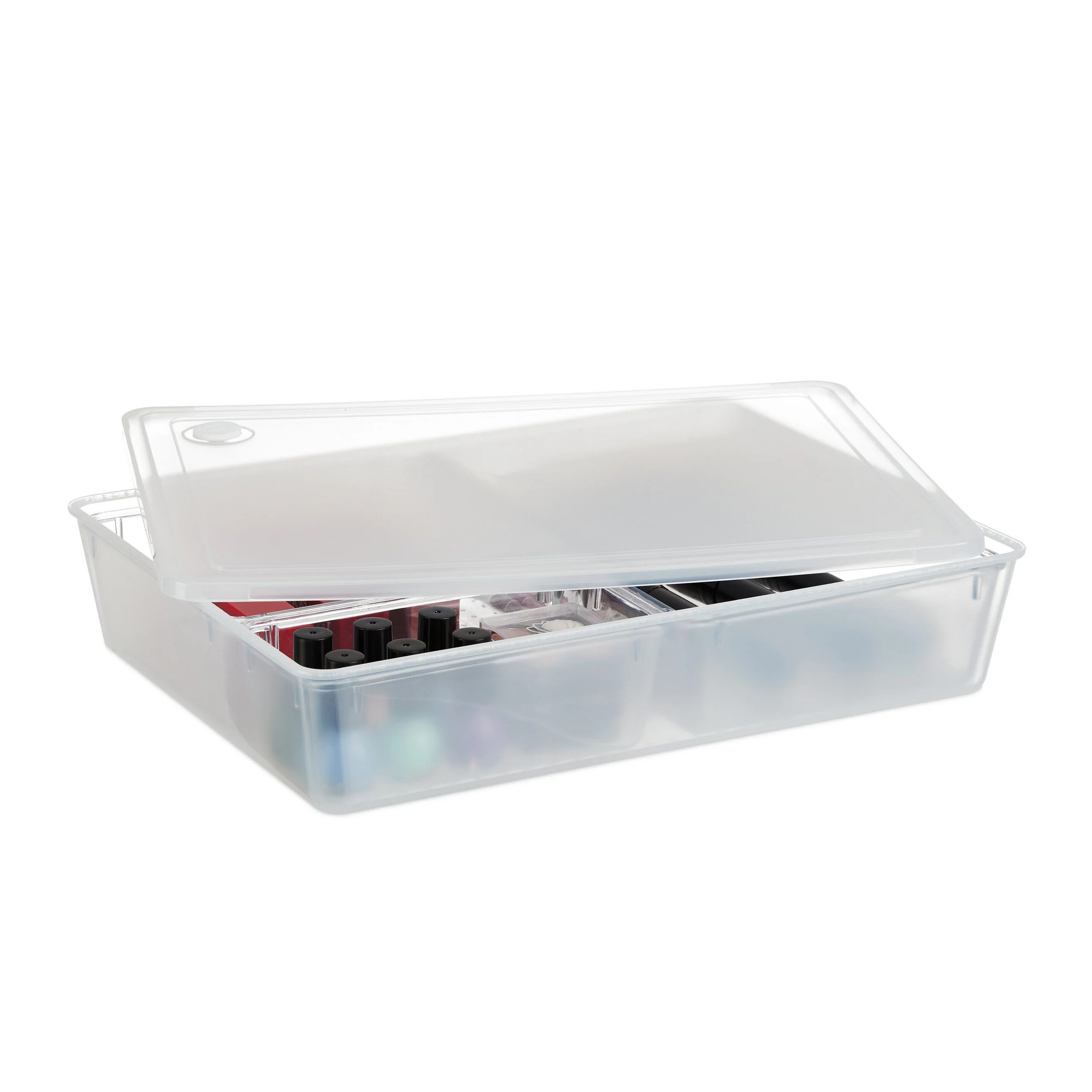 Relaxdays Aufbewahrungsbox mit 3 Fächern Organizer